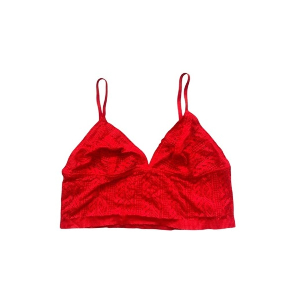 NWOT Aerie Red Lace Bralette with Adjustable Straps M
